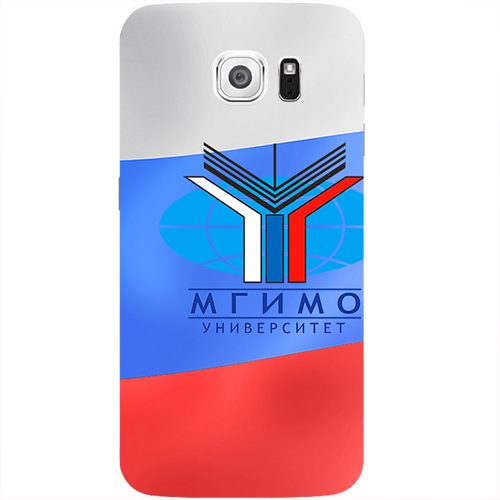 Чехол на телефон samsung galaxy s6 МГИМО Эмблема на триколлоре - фото