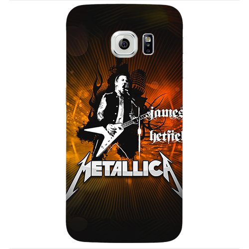 Чехол на телефон samsung galaxy s6 edge METALLICA James Hetfield c гитарой - фото