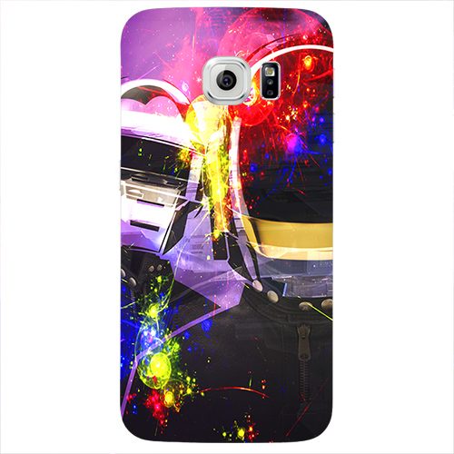 Чехол на телефон samsung galaxy s6 edge daft punk цветные огни - фото