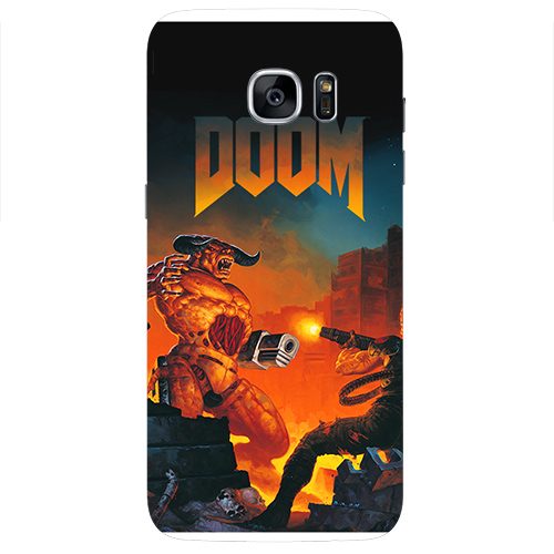 Чехол на телефон samsung galaxy s7 edge - DOOM в гневе - фото
