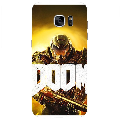 Чехол на телефон samsung galaxy s7 edge - DOOM с винтовкой - фото