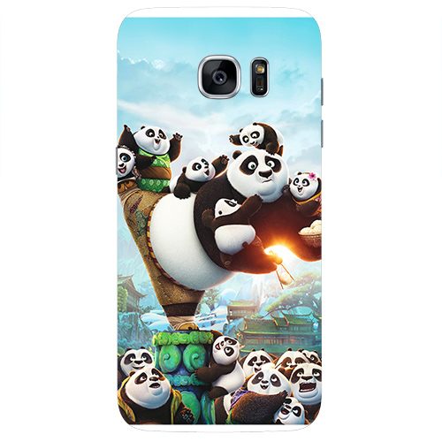 Чехол на телефон samsung galaxy s7 edge - Панда на одной ноге - фото
