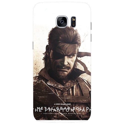 Чехол на телефон samsung galaxy s7 edge - Metal Gear.solid V коричнево-белый - фото