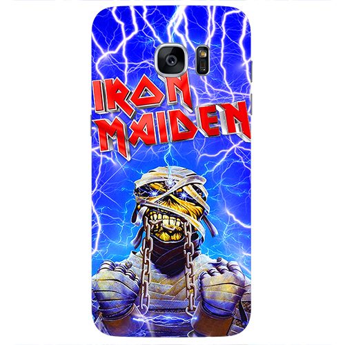 Чехол на телефон samsung galaxy s7 edge Iron Maiden мумия с цепью - фото