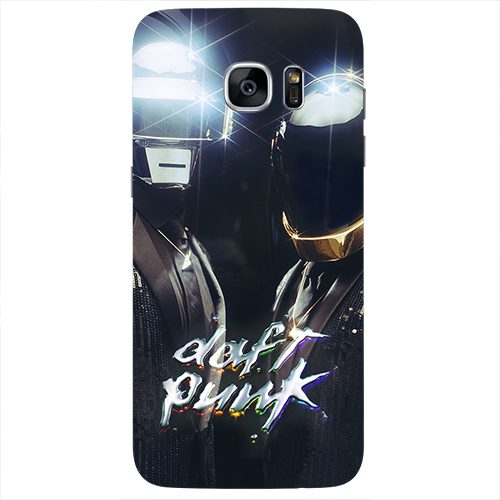 Чехол на телефон samsung galaxy s7 edge daft punk золотой шлем - фото
