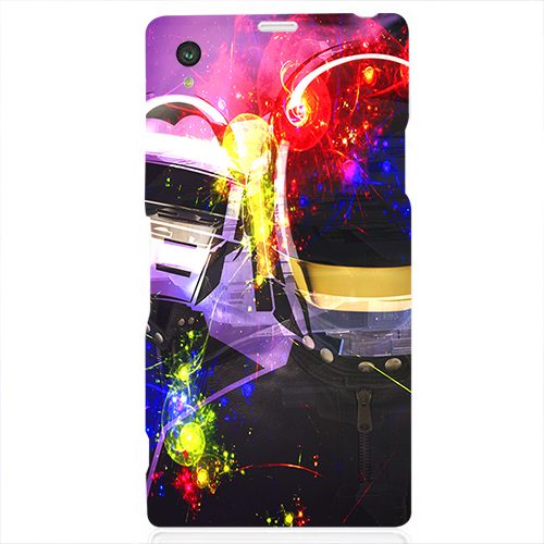 Чехол на телефон sony xperia z1 daft punk цветные огни - фото