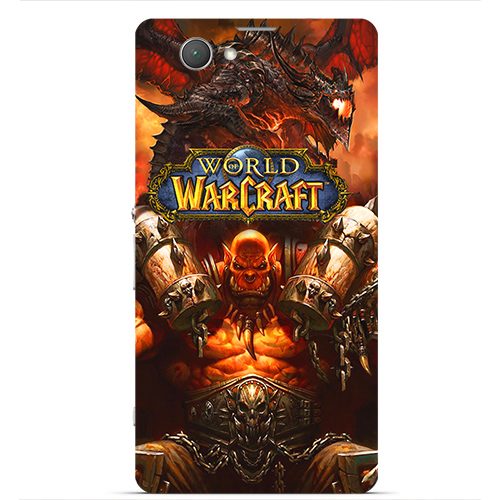 Чехол на телефон sony xperia z1 compact WORLD WARCRAFT с драконом - фото