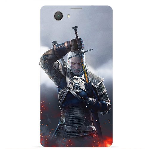 Чехол на телефон sony xperia z1 compact The WITCHER с мечом - фото