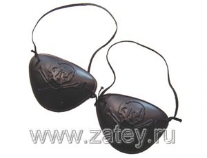 Повязка пирата на глаз черная 380104 купить в Москве: цены и отзывы