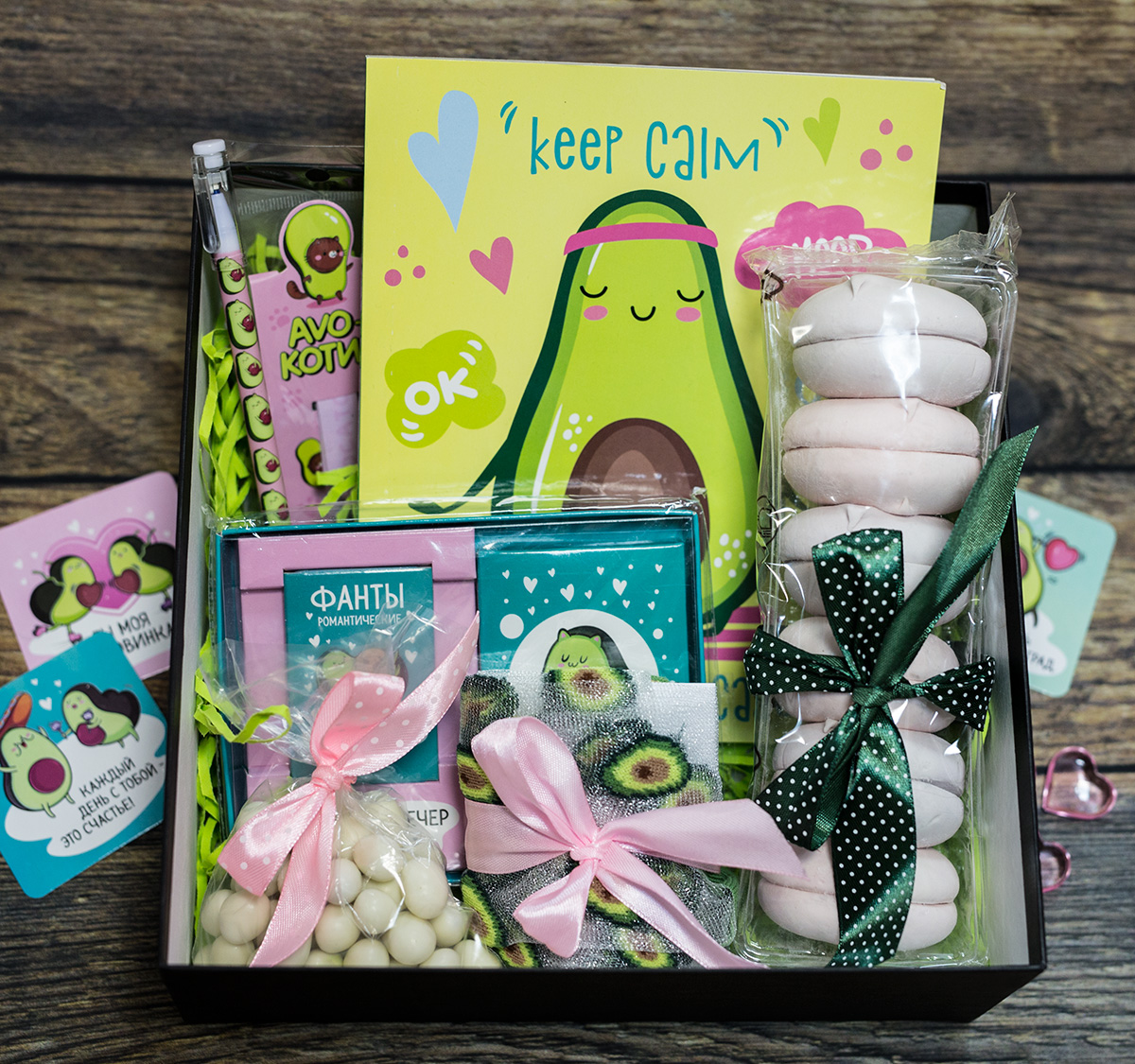 Подарочный бокс Авокадо - идеальный вечер - фото Подарочный бокс Авокадо - идеальный вечер - фото