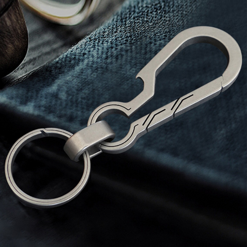 брелок карабин титан. брелок навесной. бусина для темляка g10. Honest брелок. титановый брелок-карабин titechno (polished titanium).