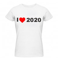 Футболка *I love 2020* женская - фото