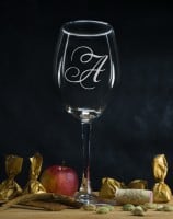 Персональный бокал для вина Инициал - фото