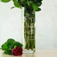Именная ваза для цветов Поздравительная - фото