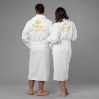 Комплект халатов с вышивкой Царская семья (белые) - фото