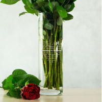 Именная ваза для цветов Сердце - фото