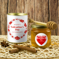 Подарочный мед Happy Valentines Day - фото