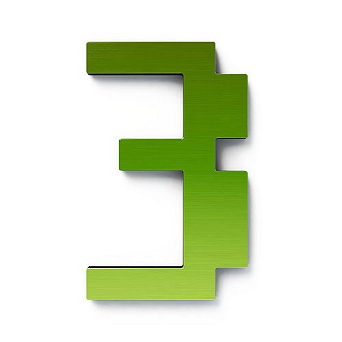 Цифра 1 зеленая. Дверной номерок студия Артемия Лебедева "Дигитус. Пиксельная цифра 3. Пиксельная цифра 1. Дигитус цифр1 зеленая