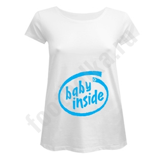 Футболка для беременных Baby inside - фото Футболка для беременных Baby inside - фото