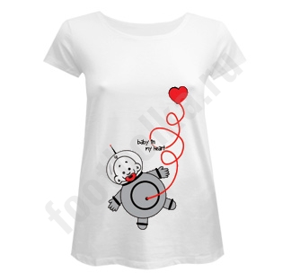 Футболка для беременных Baby in my Heart - фото Футболка для беременных Baby in my Heart - фото