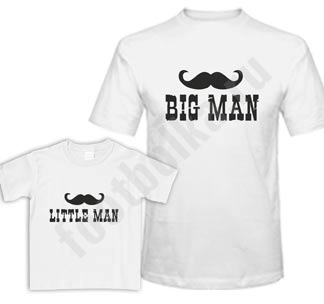 Футболки для папы и сына Big man / Little man - фото Футболки для папы и сына Big man / Little man - фото