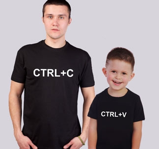 Парные футболки для папы и сына CTRL - фото Парные футболки для папы и сына CTRL - фото