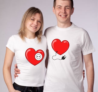 Футболки парные Вилка и розетка - фото