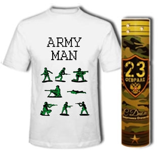 Футболка Army man в тубусе 23 февраля - фото