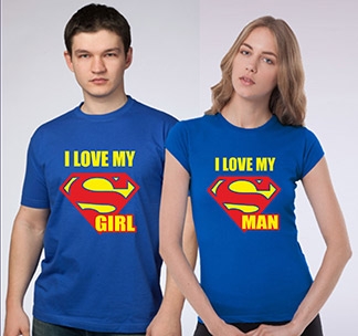 Парные футболки I love my Superman / Supergirl - фото