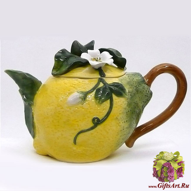 Заварочный чайник керамический Солнечный лимон. 
