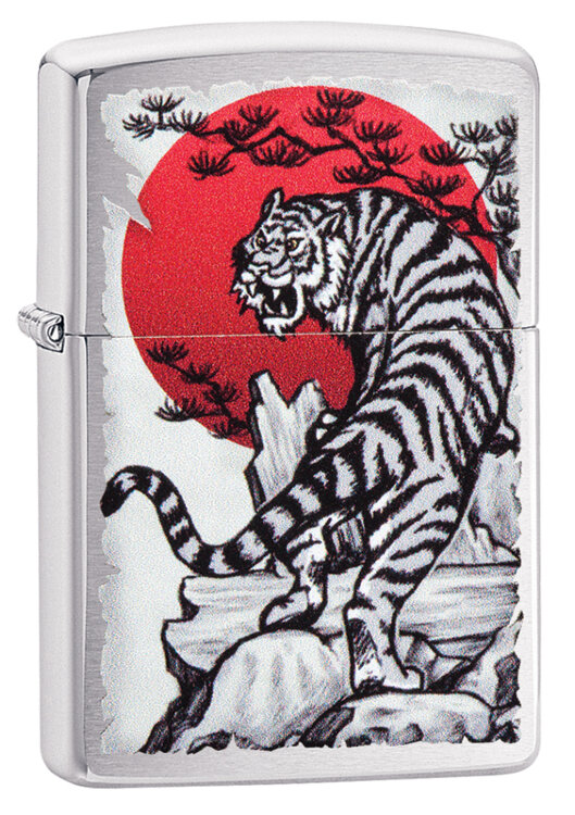 Зажигалка Zippo 29889 Asian Tiger Brushed Chrome - фото