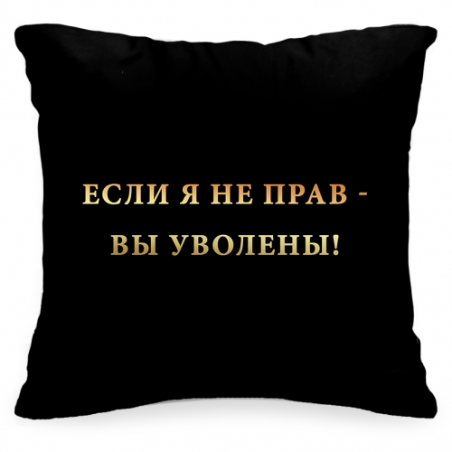 Подушка «Если я не прав - вы уволены» - фото