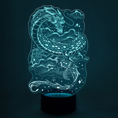 3D светильник «Китайский дракон #3» - фото