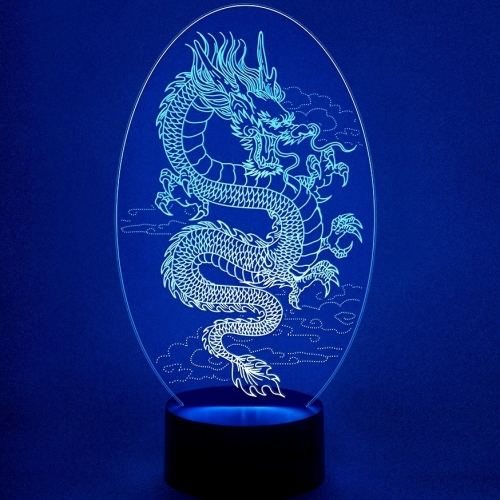 3D светильник «Китайский дракон» - фото