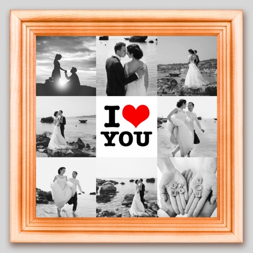 Мини-постер с Вашими фото «I love you» - фото