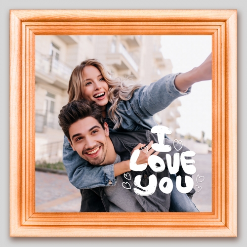 Мини-постер с Вашим фото «I love you» - фото