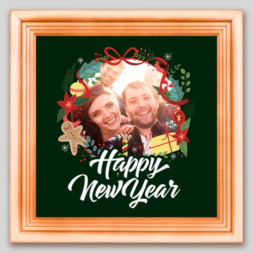 Мини-постер с Вашим фото «Happy new year» - фото