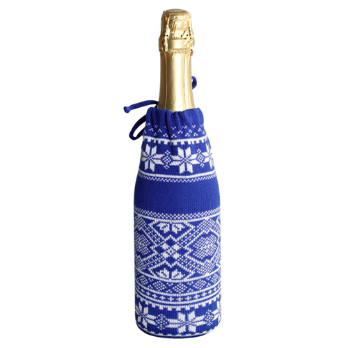 Чехол для шампанского «Скандик» (синий) - фото