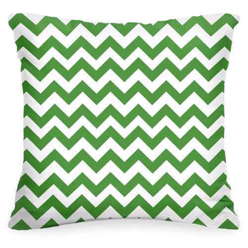 Декоративная подушка «Зелёный Зиг-заг» - фото