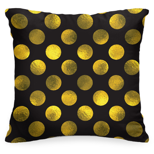 Декоративная подушка «В золотой горошек» - фото