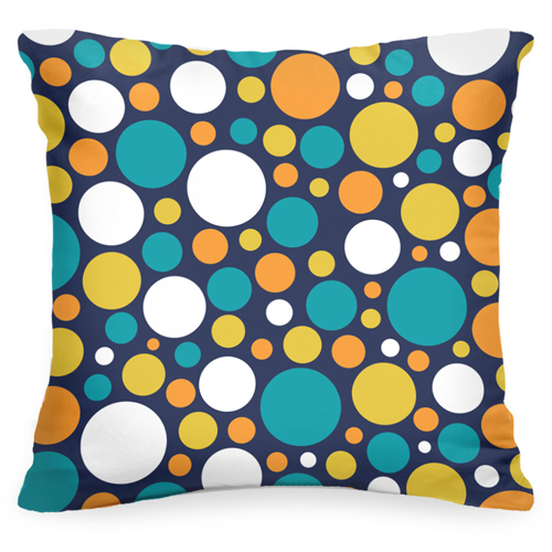 Декоративная подушка «Цветные точки» - фото