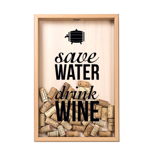 Копилка для винных пробок «Save water, drink wine» - фото