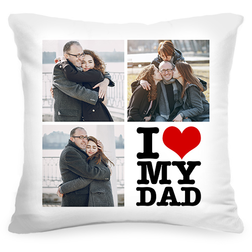 Подушка с Вашим фото «I love my dad» - фото