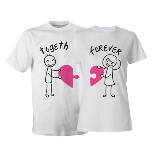 Парные футболки «Together forever» - фото