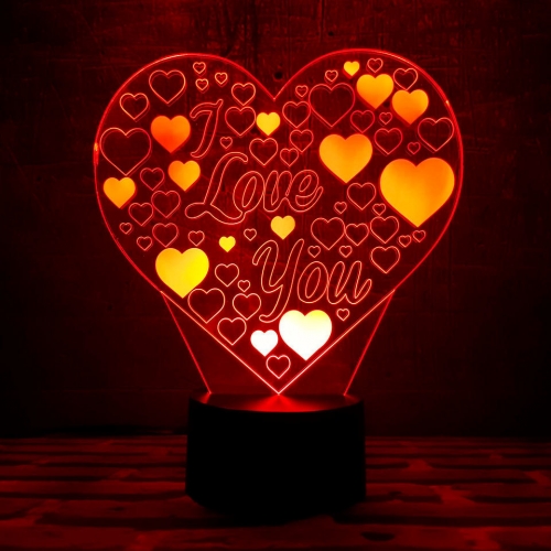 3D светильник «Сердце I Love You» - фото