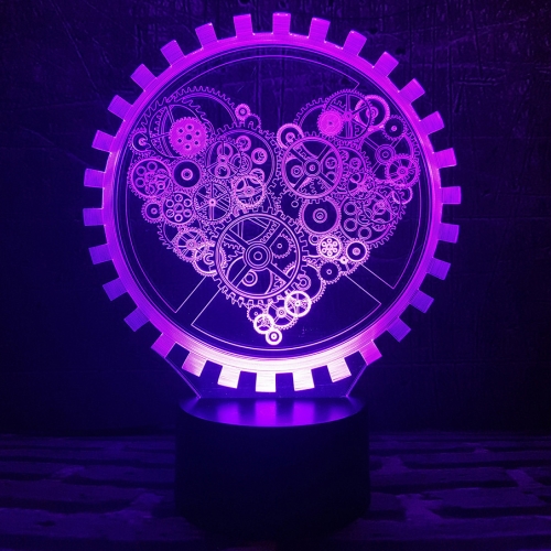 3D светильник «Механическое сердце» - фото