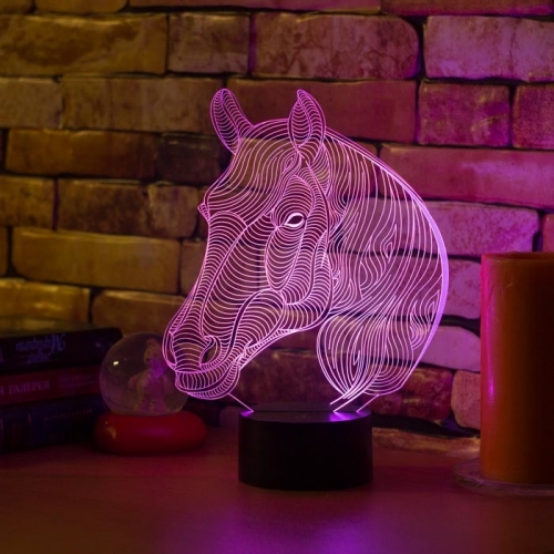 3D светильник «Лошадь с гривой» - фото