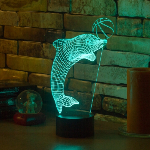 3D светильник «Дельфин и мяч» - фото