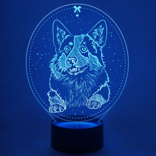 3D светильник «Собака Корги» - фото