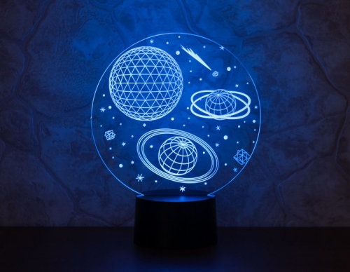 3D светильник «Космос» - фото